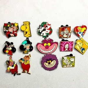 Alice in wonderland Disney pin LOT